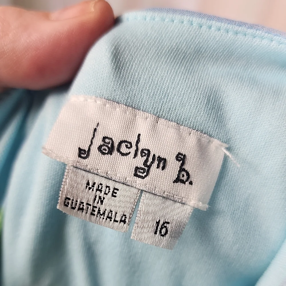 JACLYN B. | Girly Blue Floral Flowy Spring Summer Sleeveless Easter Dress |‎ 16